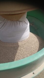 田んぼの肥料まき👍